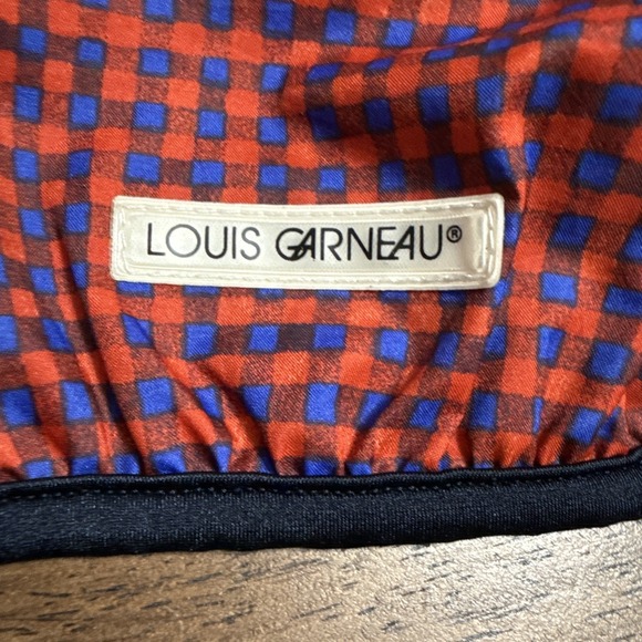 Louis Garneau Womens M Cycling Jacket Red/Blue Check Windbreaker Medium Full Zip - Picture 12 of 13